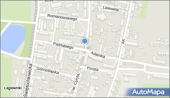 Remont - miejsce nie przejezdne: Palińskiego z św Cyryla i Metod 41-909 - Niebezpieczne miejsce