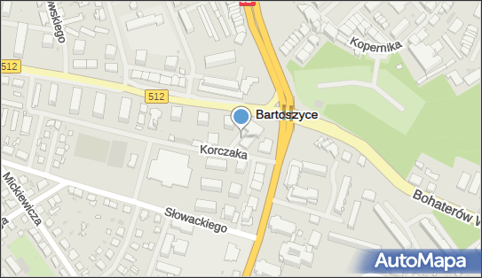 Paczkomat InPost BAR01M, Poniatowskiego 1A, Bartoszyce 11-200
