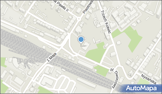 Paczkomat InPost BRZ11M, Plac Dworcowy 6, Brzeg 49-300