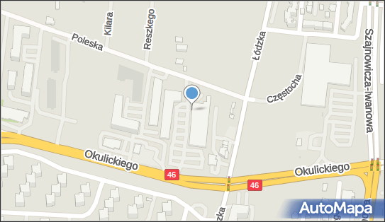 Paczkomat InPost CZE12N, Okulickiego 50, Częstochowa 42-218