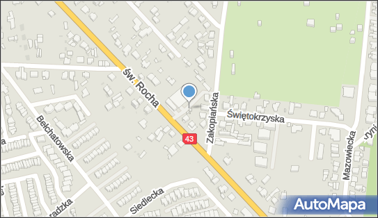 Paczkomat InPost CZE54M, Św. Rocha 186, Częstochowa 42-221