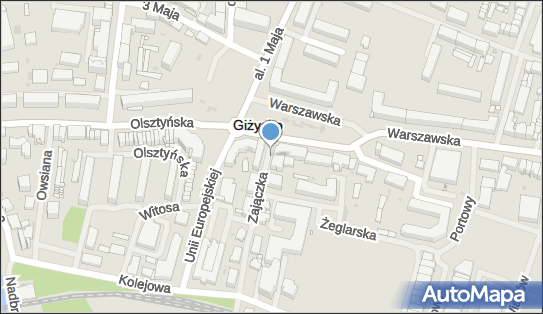 Paczkomat InPost GZC03N, pl. Grunwaldzki 11, Giżycko 11-500