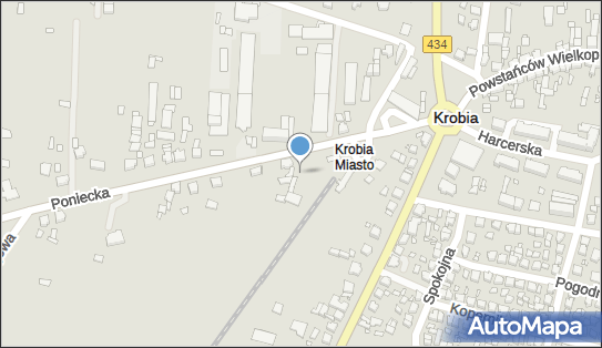 Paczkomat InPost KBA01A, Poniecka 2, Krobia 63-840