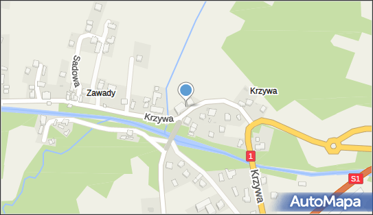 Paczkomat InPost KMZ02BAPP, Krzywa 13, Kamesznica 34-383