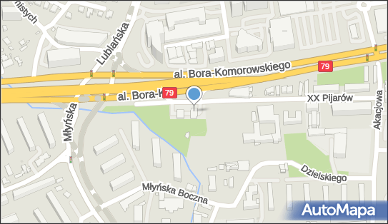 Paczkomat InPost KRA07MP, Bora Komorowskiego 4, Kraków 31-876