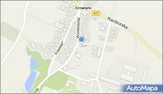 Paczkomat InPost KRR01M, Wyzwolenia 13, Krowiarki 47-494