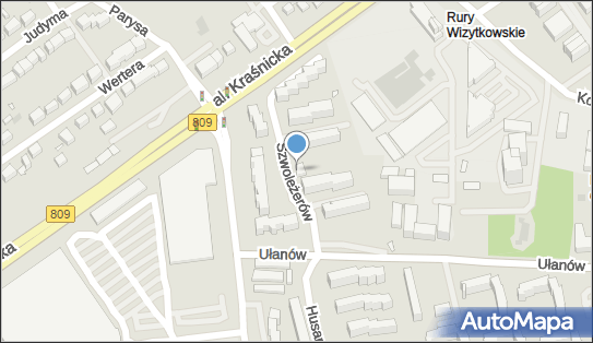 Paczkomat InPost LUB59M, Szwoleżerów 7, Lublin 20-555