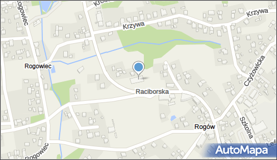 Paczkomat InPost ROX02BAPP, Raciborska 69B, Rogów 44-362