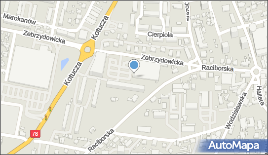 Paczkomat InPost RYB03A, Zebrzydowicka 1, Rybnik 44-200