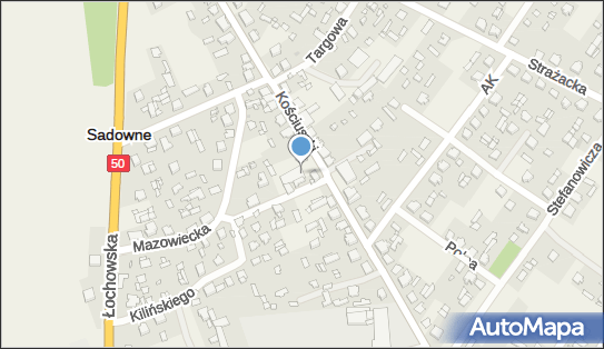 Paczkomat InPost SAD01M, Kościuszki 46, Sadowne 07-140