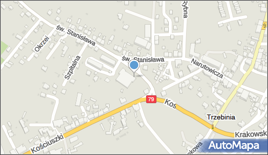 Paczkomat InPost TRZ01A, św. Stanisława 9A, Trzebinia 32-540