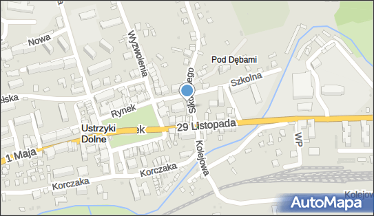 Paczkomat InPost UDO04M, Sikorskiego 1, Ustrzyki Dolne 38-700