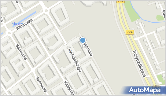 Paczkomat InPost WAW116H, Gieysztora 2, Warszawa 02-999