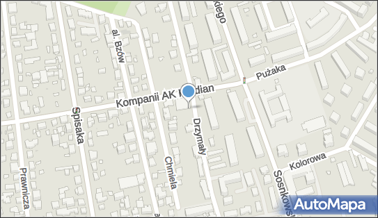 Paczkomat InPost WAW162M, Kompanii Kordian 1, Warszawa 02-495