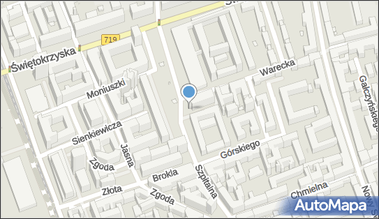 Paczkomat InPost WAW171M, pl. Powstańców Warszawy 2A, Warszawa 00-030