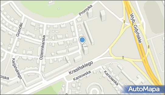 Paczkomat InPost WAW24BAPP, Koźmiana 4, Warszawa 01-606