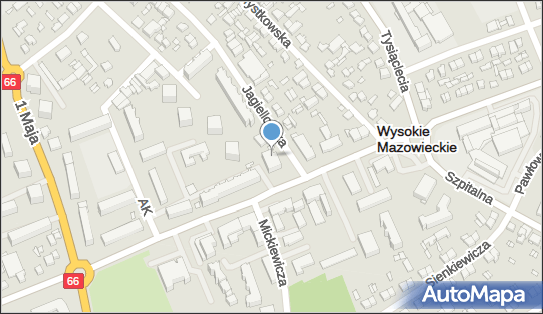 Paczkomat InPost WZM01A, Ludowa 46, Wysokie Mazowieckie 18-200