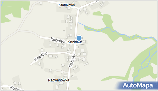 Paczkomat InPost XQZ01M, Koziniec 217, Koziniec 34-106