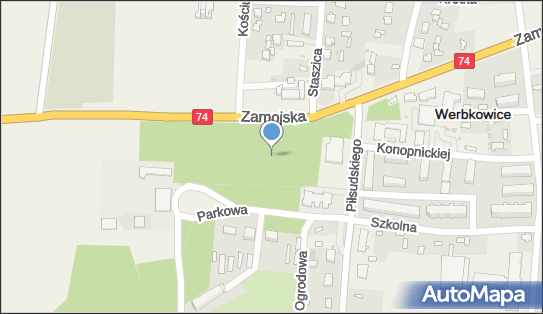 W stylu angielskim, Zamojska 1, Werbkowice 22-550 - Park krajobrazowy