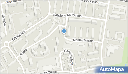 1 miejsce, Monte Cassino, Warszawa 01-121 - Parking dla niepełnosprawnych