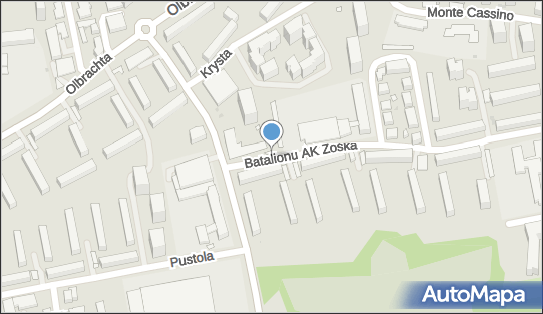 1 miejsce, Batalionu AK Zośka, Warszawa 01-122 - Parking dla niepełnosprawnych