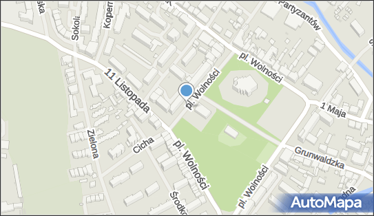 1 stanowisko, Plac Wolności, Olecko - Parking dla niepełnosprawnych