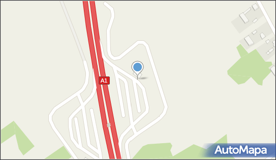 3 miejsca, A1, Mąkolice Pierwsze - Parking dla niepełnosprawnych