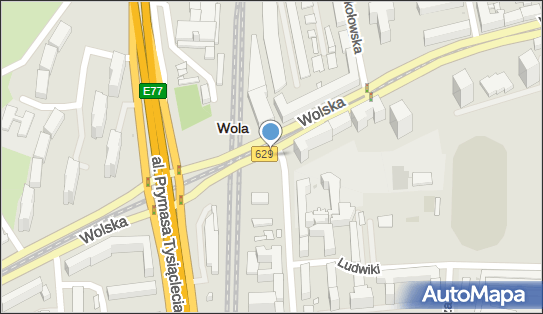 W260207, DW629, Wolska, Warszawa - Parkomat