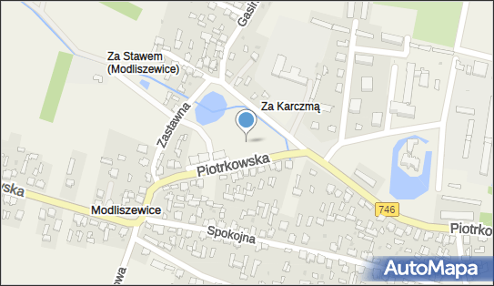 Plac zabaw, Ogródek, DW 746, Piotrkowska, Modliszewice - Plac zabaw, Ogródek