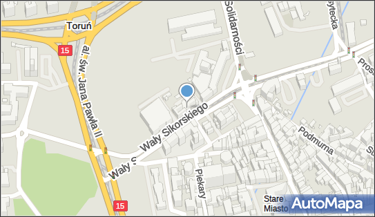 Planet Cash - Bankomat, Wały Gen.Sikorskiego 15, Toruń 87-100