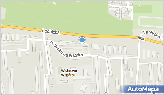 Parking Płatny-strzeżony, Osiedle Wichrowe Wzgórze, Poznań 61-670, 61-672, 61-673, 61-674, 61-675, 61-676, 61-677, 61-678, 61-697, 61-698, 61-699 - Płatny-strzeżony - Parking