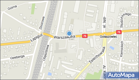 Parking Płatny-strzeżony, DK 76, Warszawska 82b, Łuków - Płatny-strzeżony - Parking