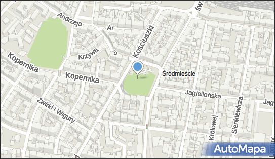 Pomnik Stanisława Moniuszki, Kościuszki Tadeusza, gen., Katowice 40-047, 40-048, 40-049, 40-519, 40-523, 40-524, 40-525, 40-600, 40-608, 40-690 - Pomnik, Obelisk, Tablica pamiątkowa