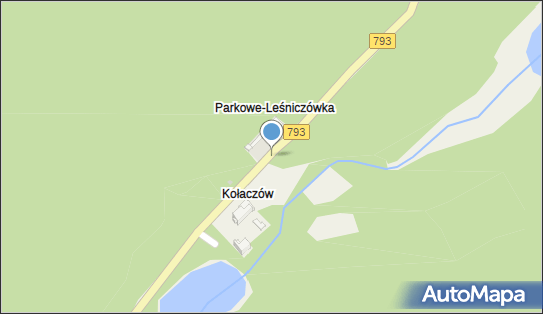 Trasa, Ścieżka Rowery, DW 793, Parkowe-Leśniczówka, Kołaczów - Rowery - Trasa, Ścieżka