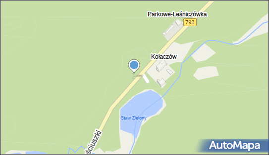 Trasa, Ścieżka Rowery, DW 793, Parkowe-Leśniczówka, Kołaczów - Rowery - Trasa, Ścieżka