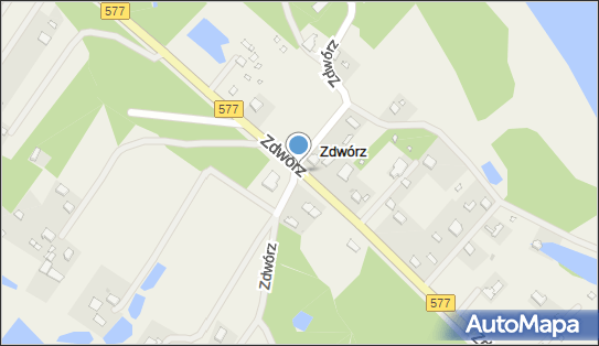 Trasa, Ścieżka Rowery, DW 577, Zdwórz - Rowery - Trasa, Ścieżka