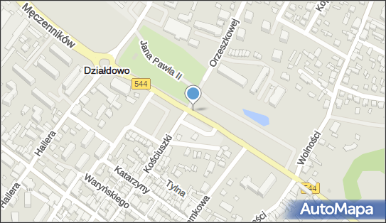 Trasa, Ścieżka Rowery, DW 544, Męczenników, Działdowo - Rowery - Trasa, Ścieżka