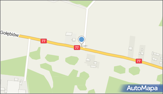 0,5 km, DK77, Kleczanów - Ryzyko kolizji ze zwierzętami