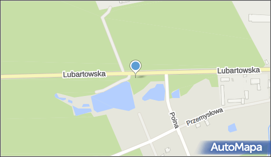 0,5 km, DW 821, Lubartowska, Ostrów Lubelski - Ryzyko kolizji ze zwierzętami