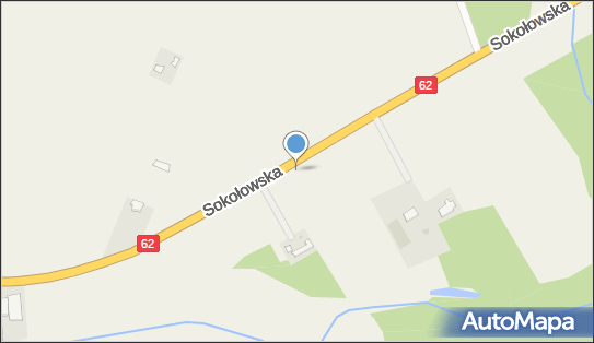 1,0 km, Sokołowska62, Grochów Szlachecki 08-300 - Ryzyko kolizji ze zwierzętami