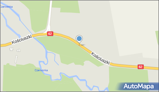 1,5 km, Kościuszki Tadeusza, gen.62, Węgrów 07-100 - Ryzyko kolizji ze zwierzętami