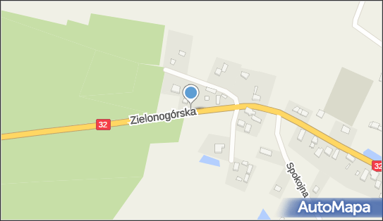 1.5 km, DK 32, Zielonogórska, Łagów - Ryzyko kolizji ze zwierzętami