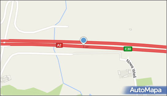 20 km, A2, E30, Nowa Wieś 96-315 - Ryzyko kolizji ze zwierzętami