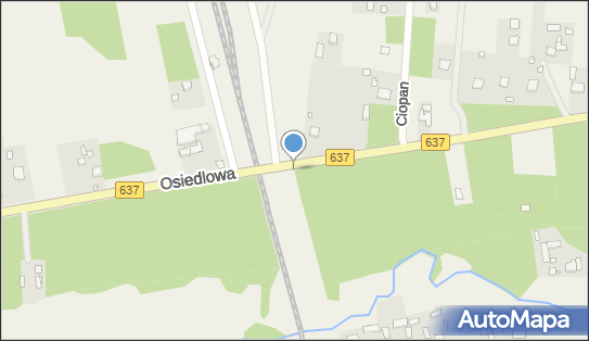 3,0 km, DW 637, Goździówka-Leszczyna - Ryzyko kolizji ze zwierzętami