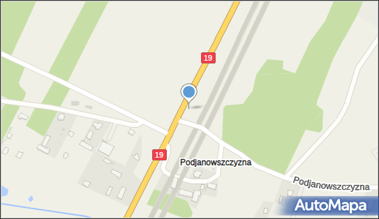 6,0 km, Podjanowszczyzna19, Podjanowszczyzna 16-100 - Ryzyko kolizji ze zwierzętami