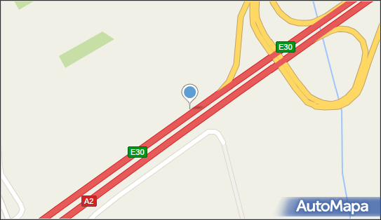 8 km, A2, E30, Starowiskitki 96-315 - Ryzyko kolizji ze zwierzętami