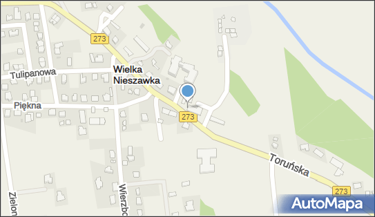 Skrzynka pocztowa, Toruńska 12, Wielka Nieszawka - Skrzynka pocztowa