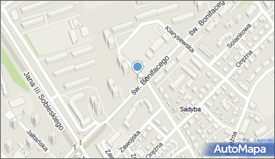 Skrzynka pocztowa, św. Bonifacego, Warszawa 02-906, 02-909, 02-914, 02-936, 02-940, 02-945 - Skrzynka pocztowa