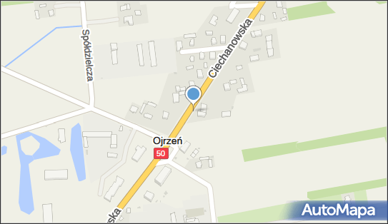 Skrzynka pocztowa, DK 50, Ojrzeń - Skrzynka pocztowa