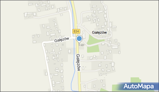 Skrzynka pocztowa, DW 834, Gałęzów - Skrzynka pocztowa